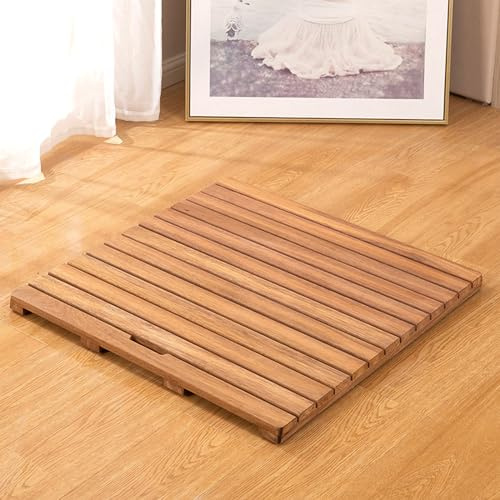 GAOBINGB Tappetino da Bagno in bambù Personalizzabile, Tappetino da Doccia Antiscivolo in Legno massello, Piattaforma da Bagno Assorbente, Piedini Antiscivolo, Design con Maniglia Elegante, 30x85 cm