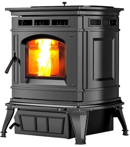 EIDER BIOMASA – Estufa Leña Antares Iron con Horno – 24,28 kW – Fundición Completa – Calienta hasta 305 m³ – Horno Superior – 91x59x61 cm – Clase A – Diseño Robusto