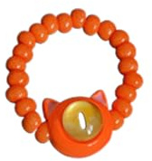 Qsvbeeqj Färgglada pärlringar justerbara elastiska single eye katt formade handgjorda smycken för kvinnor flickor fashionabla smycken, Som beskrivs
