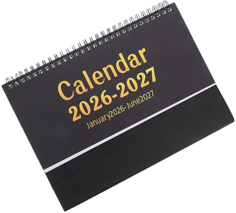 FONDOTIN Calendrier de Bureau Multifonction Compact Planificateur Mensuel à Poser avec Section Mémo Écriture pour Enseignants et Organisation Quotidienne