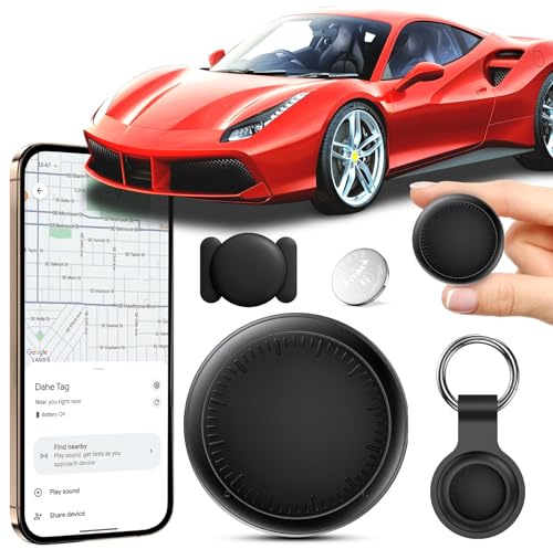 GPS Tracker per Auto, Air Tracker Android,Magnetico Gps Per Auto, IP68 Impermeabile Auto Localizzatore con App Copertura Globale In Tempo Reale Tracciare Veicolo/Moto, Senza SIM Senza ABO