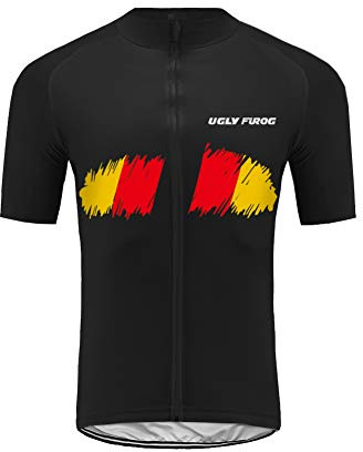 UGLY FROG Rennrad Herren MTB Radtrikot Fahrradtrikot Fahrradbekleidung für Männer mit Elastische Atmungsaktive Schnell Trocknen Stoff kurzarmtrikot DEHerrenT11