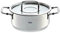 Fissler Bonn Kasserolle mit Deckel, Edelstahl, 24 cm, Weiß