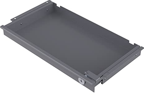 ERGOSPOT Schreibtischschublade unter dem Schreibtisch, aus hochwertigem Metall, einfach montierbar，große Kapazität，erstklassig (ERGOSPOT Schublade Grau)