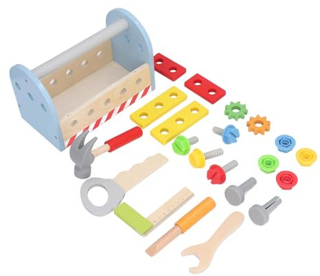 Kits d'outils de bricolage en bois pour enfants, kit de boîte de construction en bois réaliste éducatif avec vis et retrait des écrous, sûr et (européen