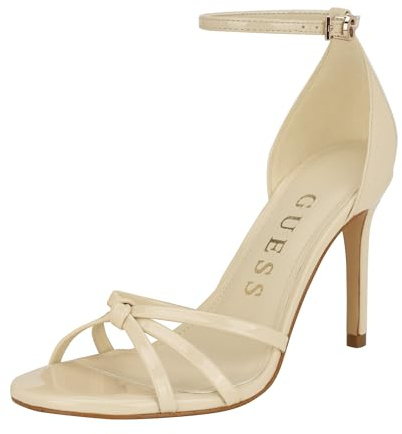 GUESS Sandalo Donna Primavera con Tacco, Vernice Avorio 150, 39 EU