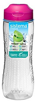 Sistema Hydrate Tritan Active Sports Wasserflasche | 800 ml | Auslaufsichere Wasserflasche | BPA-frei | rosa
