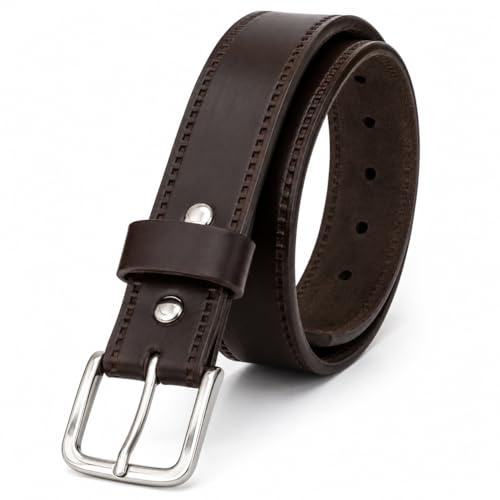Streeze Ceinture en véritable cuir 24 mm pour garçon. Ceinture pour enfant pour occasions spéciales ou pour l’école. (66cm - 70cm taille, marron)