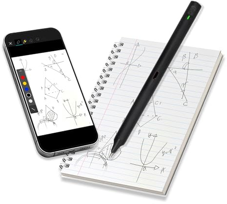 Neo Smartpen M1+ for Android, iPhone and Laptop | Digitize Handwriting | Digital Bluetooth Pen for Real Time Sync, Handwriting to Text Transcription, Export to e-Mail and Document (Black)