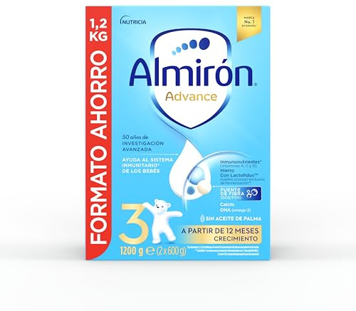 Almirón Advance 3, Leche de Crecimiento en Polvo para Bebé, desde los 12 Meses, 1.2kg