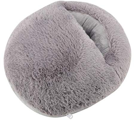 Scaldapiedi Invernale, Riscaldatore Elettrico Con Cuscino Scaldapiedi Usb Con Tessuto In Peluche Premium Per Pantofole Riscaldate Da Ufficio Invernali(grigio)