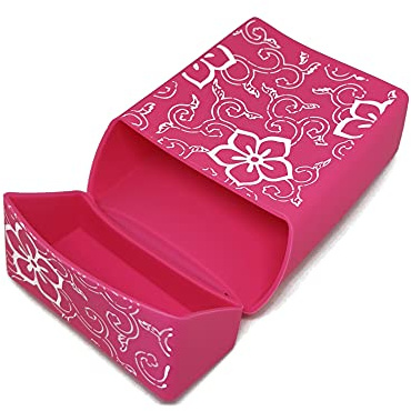 Silicone Cigarette Case Pack Box Cover Cig Holder King Size Cigarettes Pink Flowers Design Novelty Gifts for Her Accessory BestWayDigital