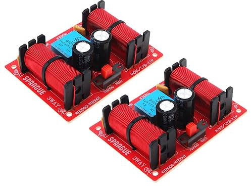 DriSentri 3 Way Speaker Crossover, 150W 3 Way 3 Speaker Unit HiFi Home Speakers Audio Frequency Divider Crossover Filters