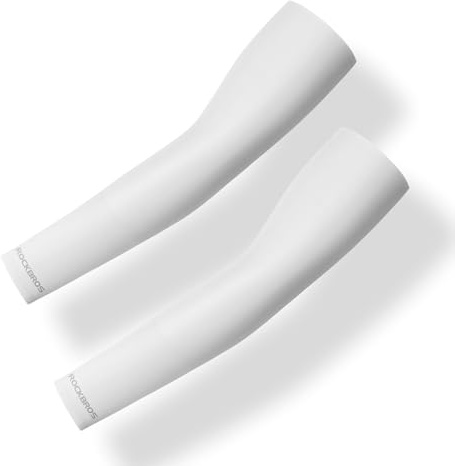 ROCKBROS Ärmar UV-skydd Spelärmar Tatuering Täcka upp Armskydd för Ömtålig hud Tunn hud Kompression Ärmar för Kvinnor män, Trädgårdsarbete, Cykling, Vit/Gradient Lila, M-XL