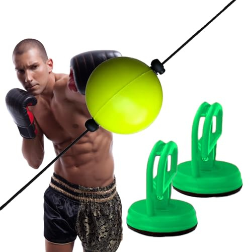 Reflexboxningssäck, reflexboll - hängande reflexboll, sugkopp med dubbla ändar, för, idrottshall, reflexträning, slagboll