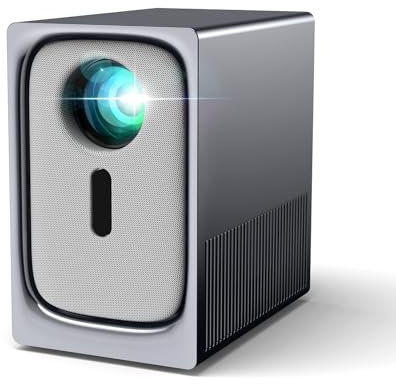 Mini Proiettore 4k Portatile, Videoproiettore TV Projector Bluetooth Proiettore WiFi Bluetooth Correzione Trapezoidale, Focus Elettrico, 1080p Full Hd, 15000 Lumen