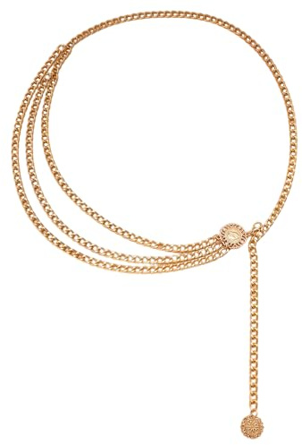 Gold Waist Chain, Gold Chain Belt for Women, Sexy Belly Chain, Adjustable Stylish Waist Chains Body Jewelry and Belly Chains Dress Accessory, Chain Belts for Women for Skirt Pants