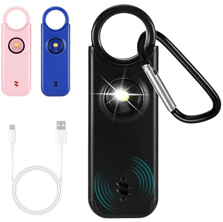 Sprifityy Persönlicher Alarm, Laut 135dB Extra Laut, (Schwarz)