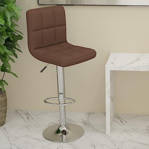 Frdhee Silla de Comedor Cosmética,Taburete de bar Marrón Tela,Taburete de pie para cocina,Bistro,Negocio
