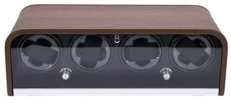 Jectse Automatisk Watch Winder, 5 Lägen Watch Shaker, 10dB Quiet Winder Display Box, Shaker Förvaringsbox för 4 Mekaniska Klockförvaring & Display