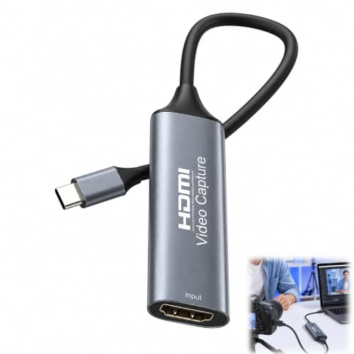 Ihteyuo USB C till HDMI-adapter, Thunderbolt 3 till HDMI 4K Thunderbolt 3-adapter, kompatibel med iPhone 16 Pro/16 ProMax MacBook Pro/Air för visning av videobilder, spel på TV eller bildskärm