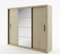 Schwebetürenschrank Kleiderschrank Schrank mit Schiebetür IDEA ID01 (Sanremo Eiche)