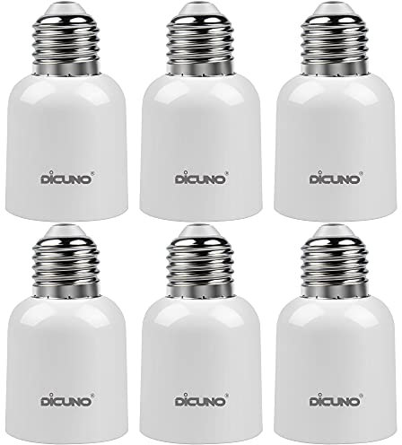 DiCUNO E27 a E40 Socket Converter 6-Pack Socket Adapter Adattatore di base per lampada di alta qualità per lampadine a LED, incandescenza e CFL