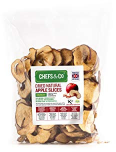 CHEFS & CO Fette di mela essiccate 250g | Frutti interi naturali100% | Essiccati con cura e non pelati | Semi rimossi | Nessun additivo | Non solforato | Senza zucchero aggiunto