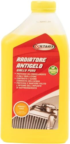 Start Liquido Radiatore Antigelo Giallo Puro Long Life 1L – Fluido Concentrato Oat da Diluire per Sistemi di Raffreddamento, Protezione Termica Estesa e Lunga Durata Operativa