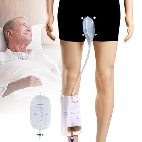Urinbeutel für männliche Urinsysteme, 500 ml, Herren-Urinbeutel, Inkontinenzhose, tragbar, auslaufsicher, Sammler, Harndrainage für bettlägerige ältere Menschen (S)