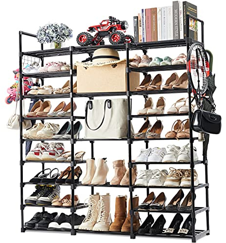 Mavivegue 9-Tier Metal Shoe Rack - Holds 50-55 Pairs, Tall Storage Shelf for Shoes, Boots, Entryway, Closet, Garage