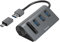 Hama USB-Hub und Kartenleser 5 Ports (3x USB-A, 1x SD, 1x microSD, mit USB-C-Adapter, bis 5 Gbit/s, Anschluss für Maus, Tastatur, Speicherkarte etc., USB-Adapter für Büro, Home Office) Aluminium