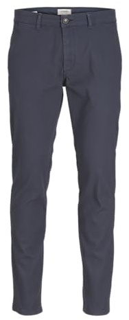 JJ REBEL Men's Jrebmichael Slim Sharp Noos Chino Trousers, Blazer Navy, 32 W/34 L