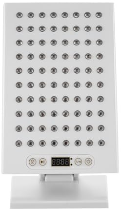 Rödljus, rött ljus, nära infrarött ljus med 80 st dubbla chip-lysdioder, 660 nm & 850 nm, timerfunktion, fäste 90° justerbar, för kropps- och hudhälsa