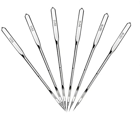 80 Pcs Universal Sewing Machine Needles,Heavy Duty 6 Sizes 65/9 75/11 80/12 90/14 100/16 110/18 for Sin-ger Brother Janome Accessories