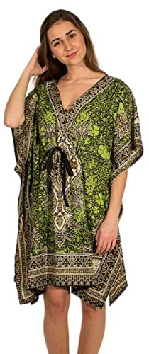 Coline - Robe Tunique de Plage - Couleur : Anis - Taille Unique