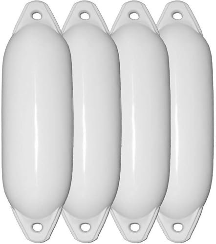 Majoni 4er-Set Bootsfender Star 15 - Farbe weiß, Länge 45cm