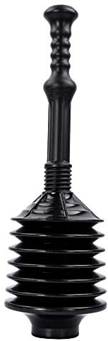 Vetta - Desatascador Profesional de acordeón para Inodoro, de Alta presión, Elimina obstrucciones Resistentes de inodoros obstruidos, émbolos comerciales Multiusos para Cualquier baño, Color Negro