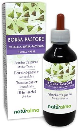 Bourse-à-pasteur (Capsella bursa-pastoris) herbe Teinture Mère sans alcool Naturalma - Extrait liquide gouttes 200 ml - Complément alimentaire - Végétalien ou végan