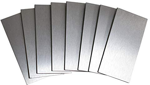 XUANINY 32-Piece Peel and Stick Metal Backsplash Tiles, Self Adhesive Aluminum Mosaic 3D Wall Sticker for Kitchen Subway(3x6) (Rectangle) (Brushed Silver, 32 Pieces 3x6)