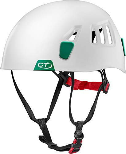 Climbing Technology Moon - Casco Unisex para Adulto, Blanco/Verde Oscuro, 50-61 cm
