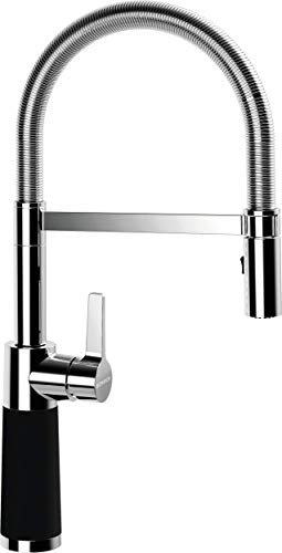 SCHOCK Küchenarmatur SC-550 Night – schwarze Hochdruck Armatur CRISTADUR mit Festauslauf
