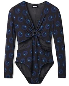 Desigual Blusa para mujer, azul, S