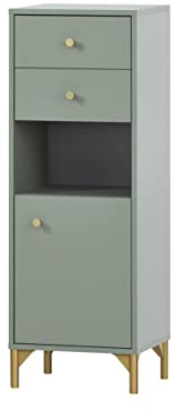 Schildmeyer Highboard Ando 154267, Pistazie/Gold, 40,3 x 33 x 114,4 cm