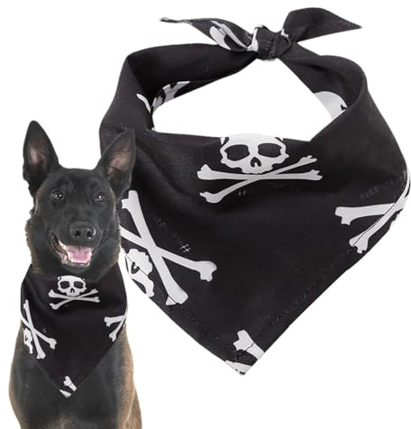 Halloween hundhalsduk – pumpa hundhalsduk | justerbar halloween spindel skalle mönster triangel hals sjal tvättbar för medium hund