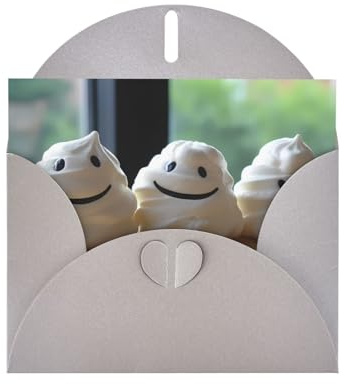 Tarjetas navideñas de masa blanca (10 piezas) con sobres grises, adecuadas para aniversarios de boda e invitaciones de fiesta