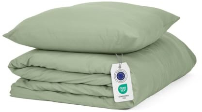 Funda Nordica Cama 135/150 cm, Funda Edredón Transpirable Suave al Tacto 100% Microfibra Juego de Funda Edredon 220x240 cm y 2 Fundas de Almohada 55x55 cm (Verde)