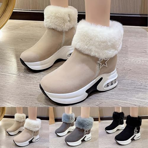 Bottes Caoutchouc Femme Bottines Cuir Pluie Noires Talons De Boots Botte Chaussures Bottine Talon Chaussure pour Pieds Larges Fourrées Femmes a Confortable