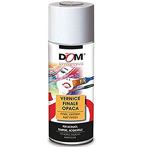 DOM 628, Vernice spray finale incolore ed anti ingiallente, Effetto opaco, 400 ml