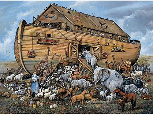 Bits and Pieces - 500 Piece Jigsaw Puzzle for Adults - Noah's Ark - 500 pc Boat and Animals Jigsaw by Artist Ruane Manning